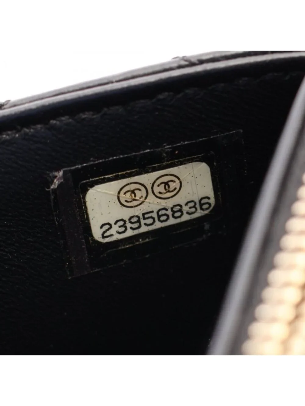 Chanel Pouch Quilted Black Lambskin Slim Wallet